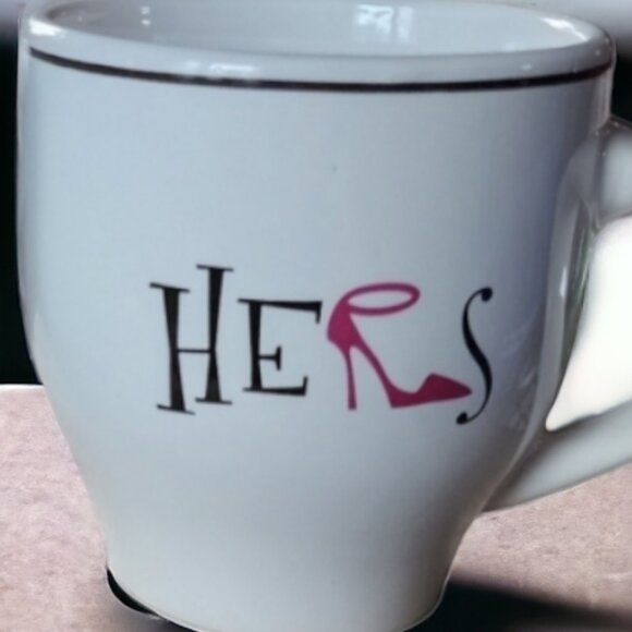 DAT'L DO IT INC.  His & Hers Painted Detail Ceramic Cups 5" High - Picture 5 of 5